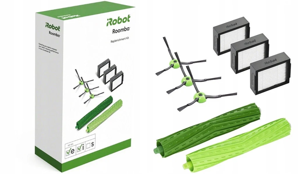 iRobot Roomba E, I , J sorozat felújító készlet (3szűrő+3oldalkefe+extraktor) 